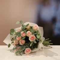 Premium Bouquet of 12 Pink Roses