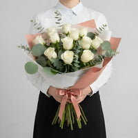 Premium Bouquet of White Roses