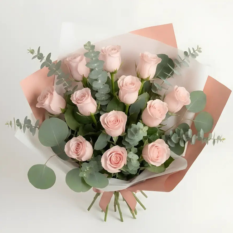 Ramo 12 Rosas Cor de Rosa Cenital